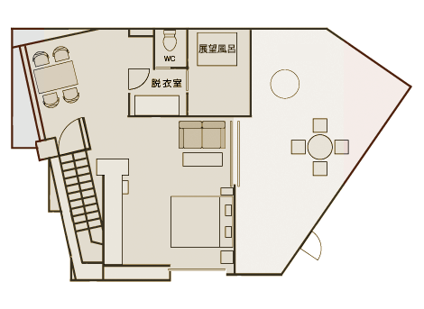 画像:ペントハウス 孤留島（コルトー）　間取り図